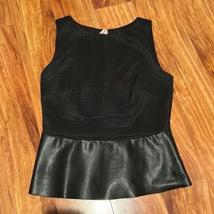 Bailey 44 Leather Peplum top
